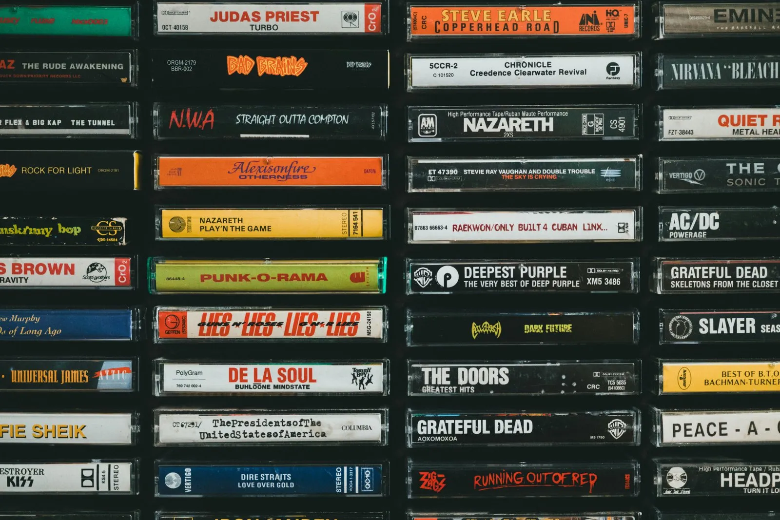 Cassette tapes.